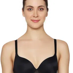 Triumph Black Half Coverage T-Shirt Bra-27