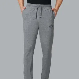 Van Heusen Regular Fit Drawstring Waist Functional Pockets Trackpants - Mid Grey Melange-picture-27