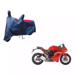 Auto Pearl Waterproof Two Wheeler Cover For Ducati SuperSport (Red & Blue)-image-78