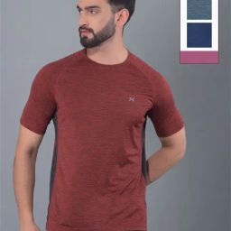 Force NXT Multicolored Regular Fit Sports T-Shirt - Pack Of 3-image-83