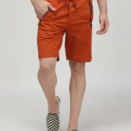 Sporto Rust Cotton Regular fit Solid Shorts-picture-18