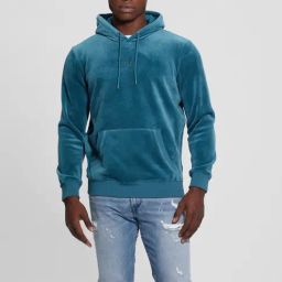Guess Teal Regular Fit Solid Sweatshirt-image-32