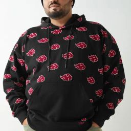 Bewakoof Black Relaxed Fit Print Plus Size Oversized Hoodie-picture-28