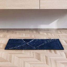 @home Dark Navy Polyester 800 GSM Rugs-image-72