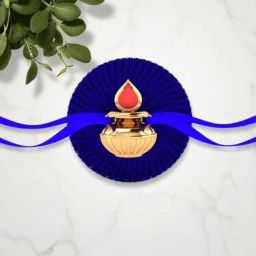 P.C. Chandra Jewellers 14KT Yellow Gold Pooja Kalash Traditional Rakhi for Men-image-66