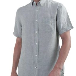Gant Green Linen Regular Fit Shirt-image-70