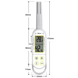 VCK 2 in 1 Digital Temperature Humidity Meter Handheld Min/Max Value, Data Hold C/F Digital Psychrometer for Industry, Agriculture image 4