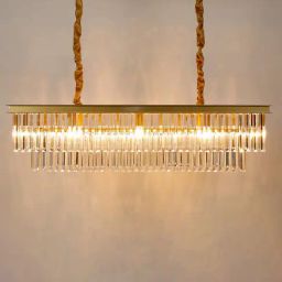 Home4U Nielle Gold Aluminium Chandelier-image-53