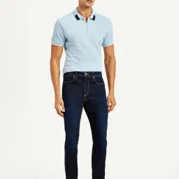 Levi's Navy Cotton Slim Fit Solid Jeans-picture-47