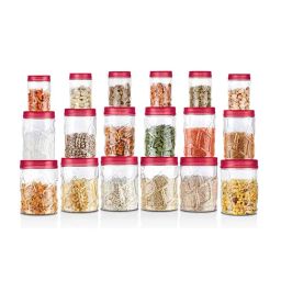 Milton Red Wine Plastic Organizer Jars - Set of 18-picture-15