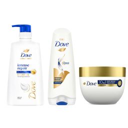 Dove Set of Intense Repair Conditioner 175ml + Shampoo 650ml + Deep Repair Hair Mask 300ml-27