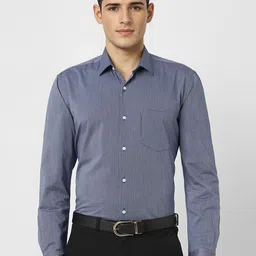 Peter England Men Cotton Striped Formal Shirt-image-96