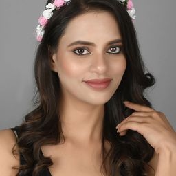Sanjog Women Pink & White Floral Adjustable Ribbon Tiara Headband-58
