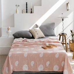 JC HOME Unisex Pink Blankets Quilts and Dohars-image-51