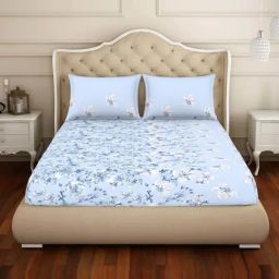 Welspun Country Air Cotton  Double Size Bedsheet With Pillow Covers-image-100