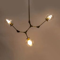 Home4U Ezra Gold Aluminium 3 Leged Chandelier-image-54