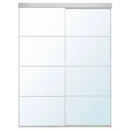 ikea skytta / auli Sliding door combination, aluminium/mirror glass, 152x205 cm-picture-34