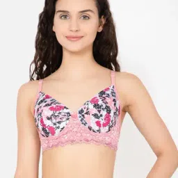 Clovia Pink Printed T-Shirt Bra-picture-40