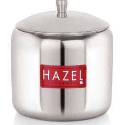 HAZEL Stainless Steel Strong and Sturdy Sugar Storing Serving Pot with Lid (300 ML)-28