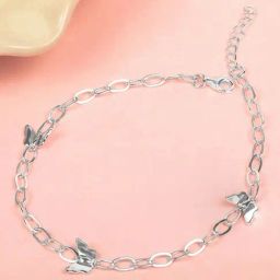 Mia by Tanishq Wings Of Grace Silver Anklet for Women-image-26