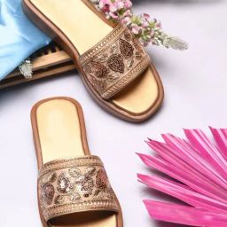 TRYME Women's Gold Casual Sandals-picture-48