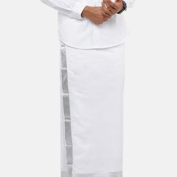 Ramraj Men Cotton Dhotis With Zari Boarder-image-69