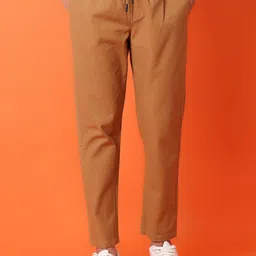 V-Mart Men Mid-Rise Cotton Linen Track Pants-picture-7
