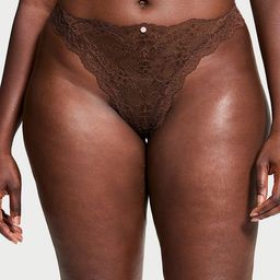 Victoria's Secret Women Self Design Lace Thong Brief 1125066933F6-image-97