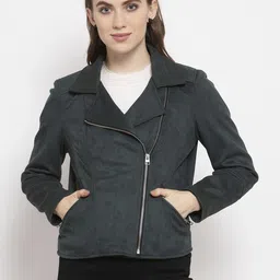 Gipsy Women Green Striped Padded Jacket-image-54