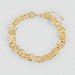 MANGO Interwoven Hoops Necklace-image-65