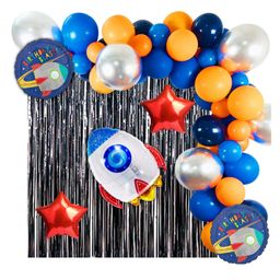Party Anthem Happy Birthday Balloons Set Spacecraft Theme Multicolour - Pack of 209-16