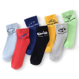 Pine Kids Cotton Elastane Ankle Length Silvadur Antimicrobial Socks  Pack of 7 (Colour & Design May Vary)-image-16