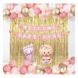 Untumble Pink Welcome Home Decoration Golden Foil Kit For Baby Girl Home Coming - Pack of 45-image-5