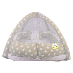 Kwitchy New Born Luxury Bedding Baby Memory Foam Bed with Mosquito Net (0-12 Months) Green-5