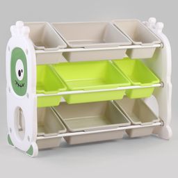 Multipurpose Storage Shelves  Monster  Print - Green-46