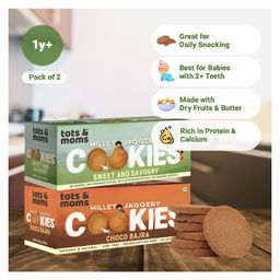 Tots & Moms Millet & Jaggery Cookies | Sweet & Savory | Choco Bajra | 150g Each-20