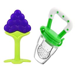 Sparkle Joy Baby Silicone Fruit Teether & Fruit Feeder Combo Pack Of 2 - Multicolor-29