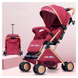 Little Olive BabyJoy Lightweight And Compact Stroller with Adjustable Canopy - Red-15
