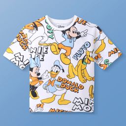 Pine Kids Disney Single Jersey Knit Half Sleeves T-Shirt with Minnie Mouse Print - Off White-image-37