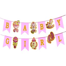 Decor Mantra baby girl banner for baby shower and 1st birthday decoration - Pink - Pack of 2-image-61