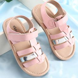 Babyoye Sandals with Velcro Closure - Pink-image-24