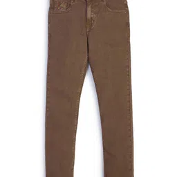 Knit N Knot Denim Solid Stretchable Jeans - Brown-picture-25