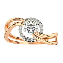 VALANOVA 18KT Rose Gold Diamond Studded Ring- 0.36 gm-picture-5