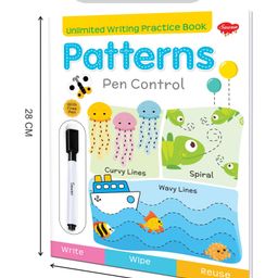 Sawan Reusable Wipe and Clean Book Patterns Pen Control - English image 2