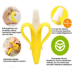 Enorme Silicone Banana Shaped Toothbrush Teether and Grapes Shaped Teething Teether for Babies image 2