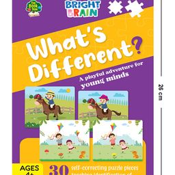 majestic book Bright Brain What's Different 30 Piece Jigsaw Puzzle for Preschoolers, Educational Toy for Finding Differences Among Pictures, Gifts for Kids image 3