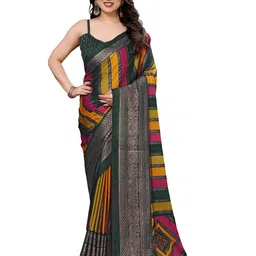 Sadika Striped Silk Blend Saree-picture-20