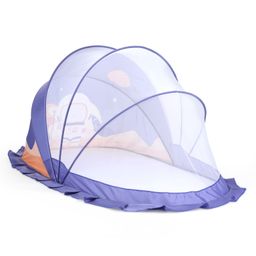 Babyhug  Foldable Printed Mosquito Net Large Size Astronaut Theme- Blue image 4