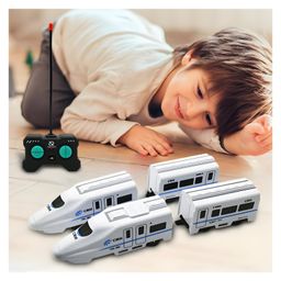 NEGOCIO High Speed Remote Controlled Real Looking Bullet Train with LED Flash Light and Rechargeable Battery toy for kids- PACK OF 1- COLOR MAY VARY image 4