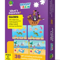 majestic book Bright Brain What's Different 30 Piece Jigsaw Puzzle for Preschoolers, Educational Toy for Finding Differences Among Pictures, Gifts for Kids image 5